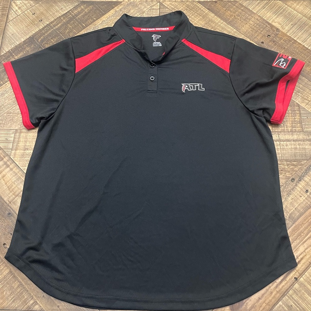 NFL Women's Black and Red Polo Shirt